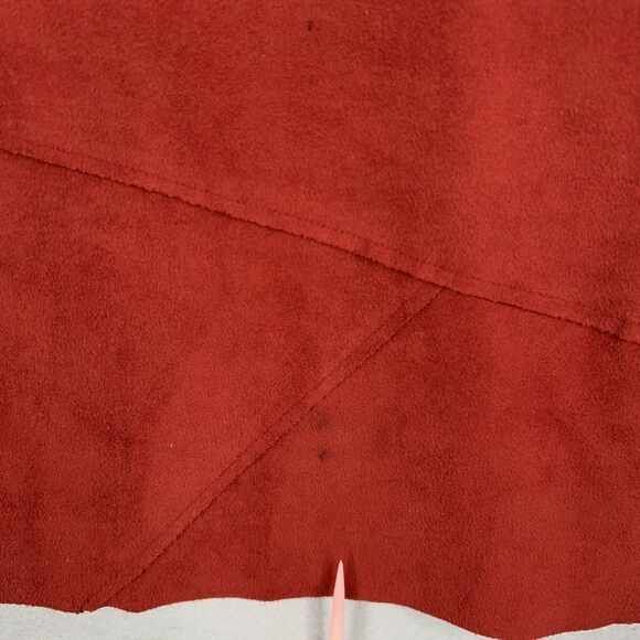 Soft Surroundings Sweater Womens Medium Red Faux Suede Tunic Pockets Cozy Fall - Picture 4 of 14